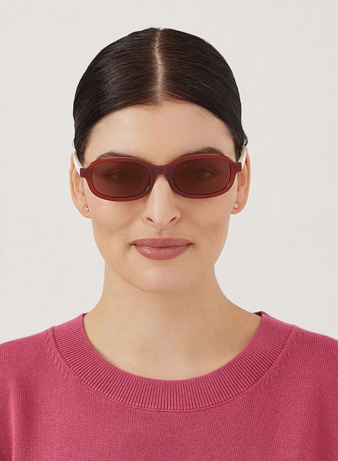 Blackout Ruby,Women Sunglasses, Rectangle Sunglasses, UV Protection: UV400 (Brown,Brown) - Image 4