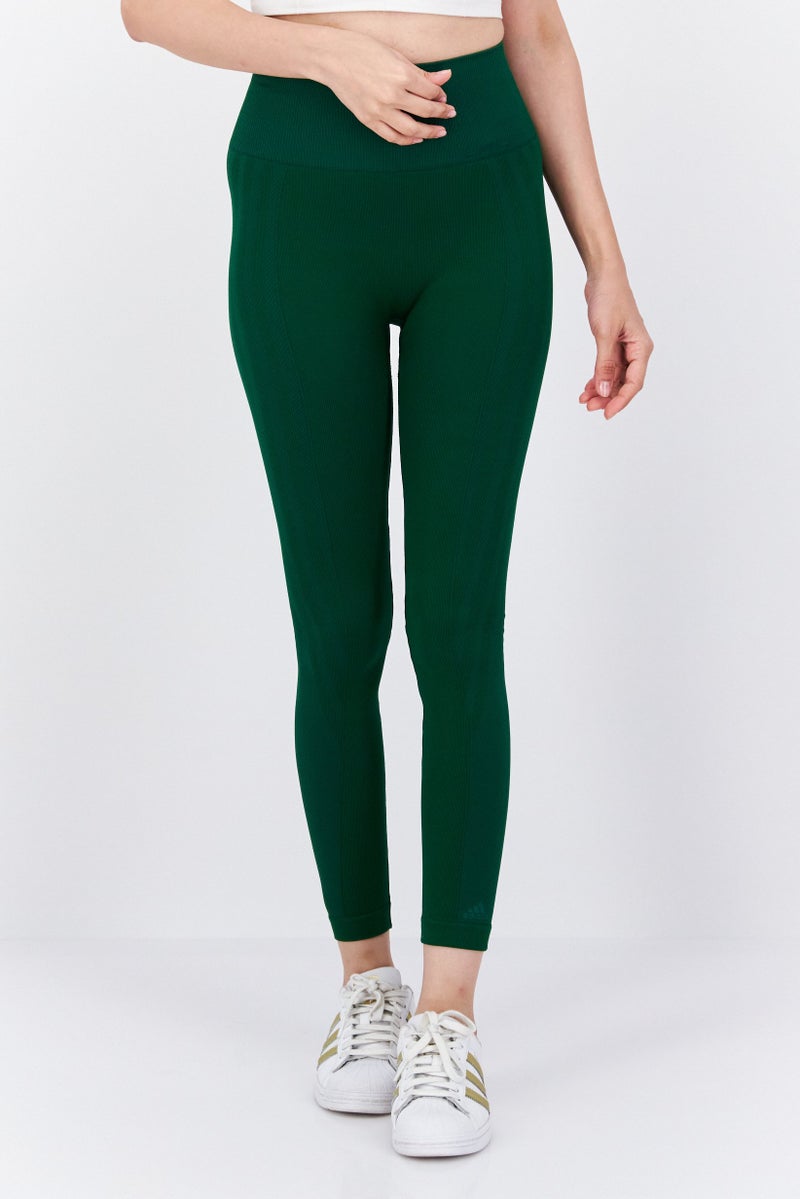 Adidas سراويل تدريب رياضية للنساء، خضراء - Image 1