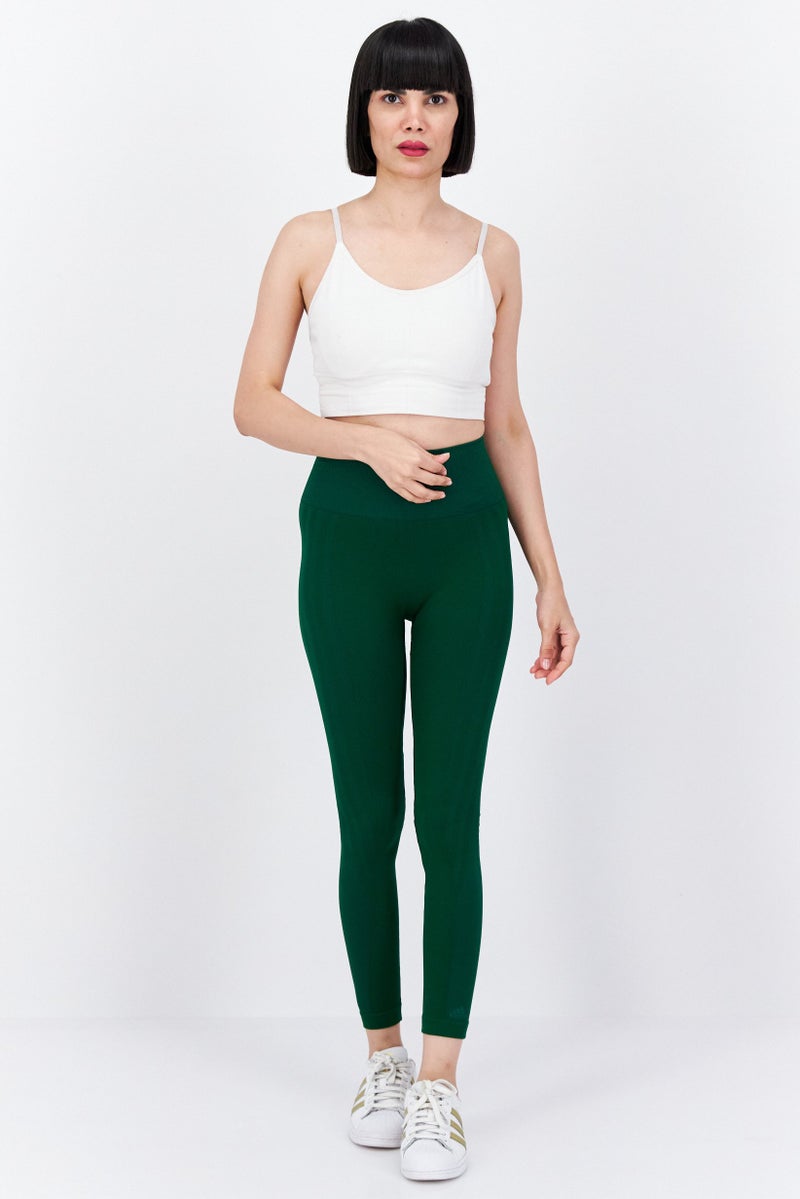 Adidas Women Sportswear Fit Training Tights, Green - Image 4