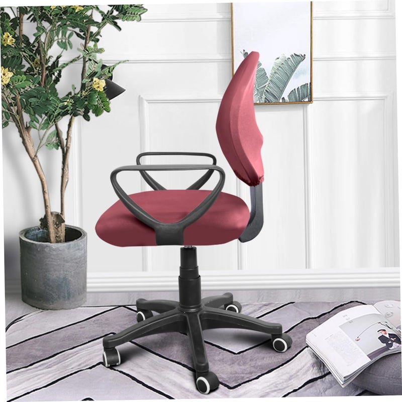 ABOOFAN Elegant Solid Polyester Elastic Split Stretchy Seat Protective Cover for Hotel Canteen Office - Image 4