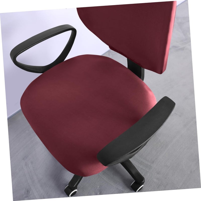 ABOOFAN Elegant Solid Polyester Elastic Split Stretchy Seat Protective Cover for Hotel Canteen Office - Image 2