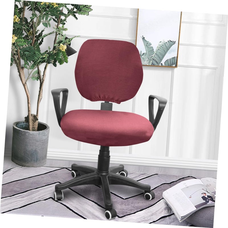ABOOFAN Elegant Solid Polyester Elastic Split Stretchy Seat Protective Cover for Hotel Canteen Office - Image 3