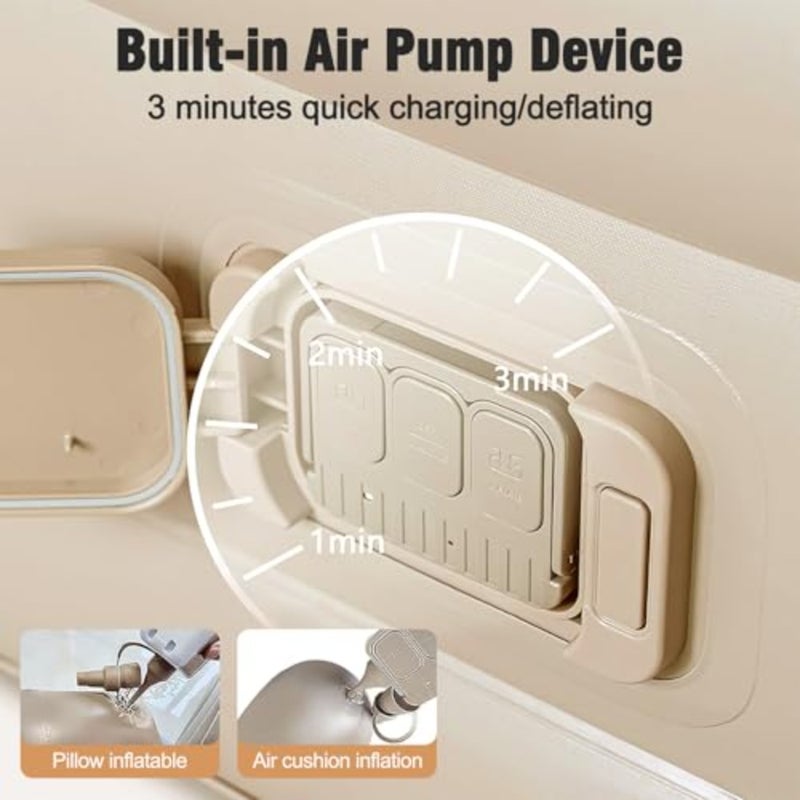 Air Mattress with Built-in Pump - Single Inflatable Mattress for Camping, Home and Portable Travel - Durable Blow Up Bed - Easy to Inflate/Quick Set UP, 330 lbs Max - Image 3
