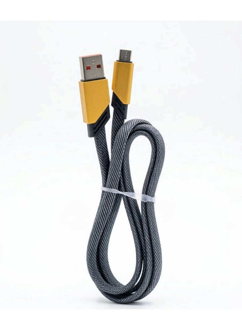 كابل U-Start ST-355. يتميز هذا الكابل بقدرة هائلة تصل إلى 6 أمبير، مما يجعله مثالياً للهواتف التي تدعم تقنيات الشحن السريع المتطورة. الكابل مصمم ليدوم طويلاً بفضل الغلاف الخارجي المضفر الذي يقاوم القطع والتشابك.