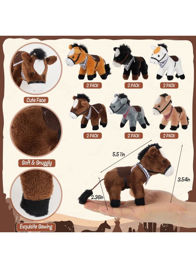 Wenceda Adopt a Horse Party Supplies, Horse Adopt Party Favor, 12 Stuffed Horse Centerpiece 12 Foldable Boxes 12 Mini Denim Scarf 12 Adoption Certificates Card 1 Adoption Sign for Horse Party Decoration Favor - Image 3