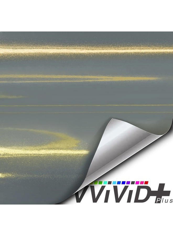 VViViD + Premium High Gloss Galaxy Metallic Nardo Grey Vinyl Wrap Film Roll (10ft x 5ft) - Image 4