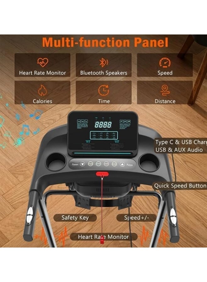 TrueFit Treadmill TRUE FIT 210 AC,3 HP motor, weight 135 kg screen to measure time, speed, distance, calories lost and heart rate, MP3 and hydraulic locking system, Speed ​​12 km/h And 12 programs - Image 2