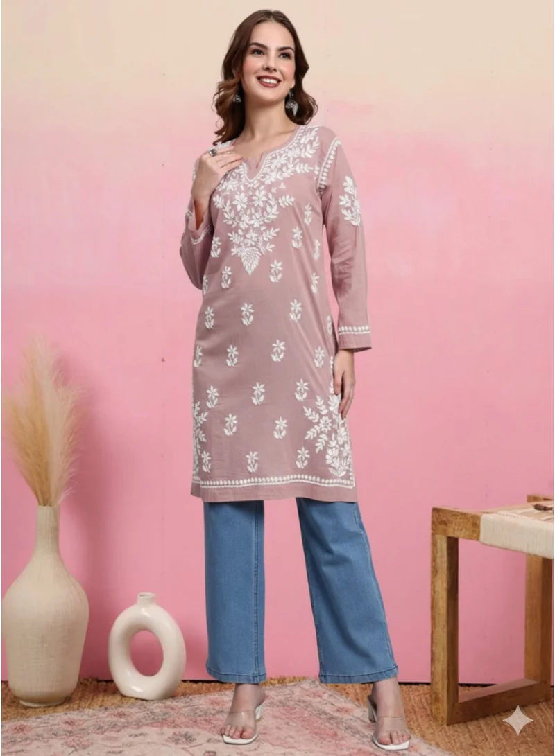 الايا كرتي نسائي مطرز يدوياً شكنكاري من القطن - AL3685