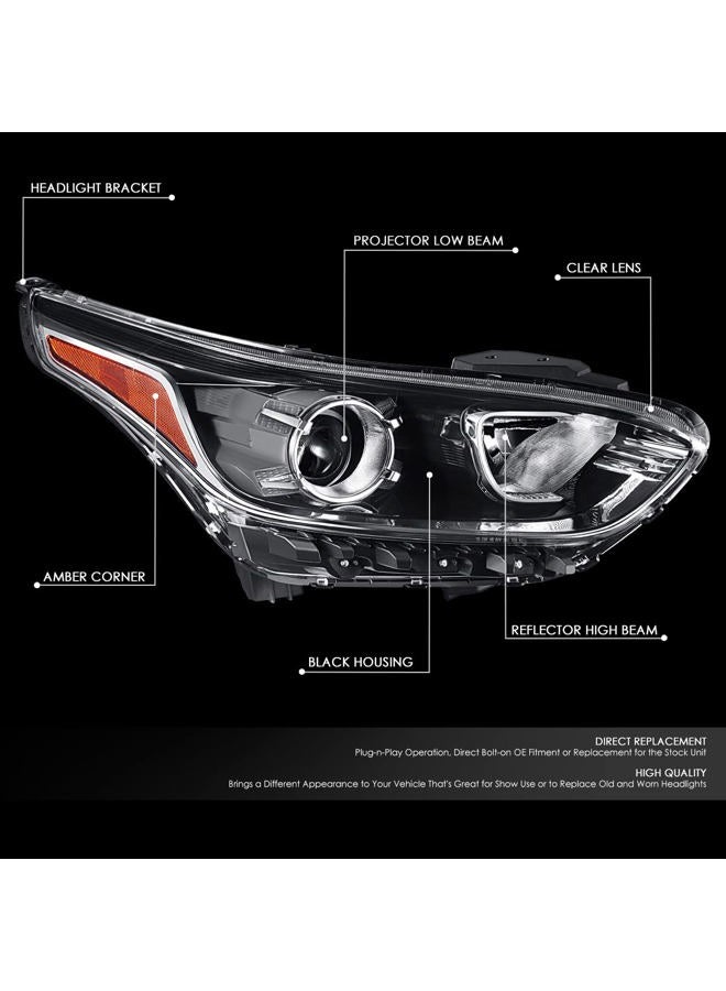 DNA MOTORING OEM-HL-0140-R المصباح الأمامي الهالوجين للجانب الأيمن المتوافق مع 2019-2021 فورتة - Image 2