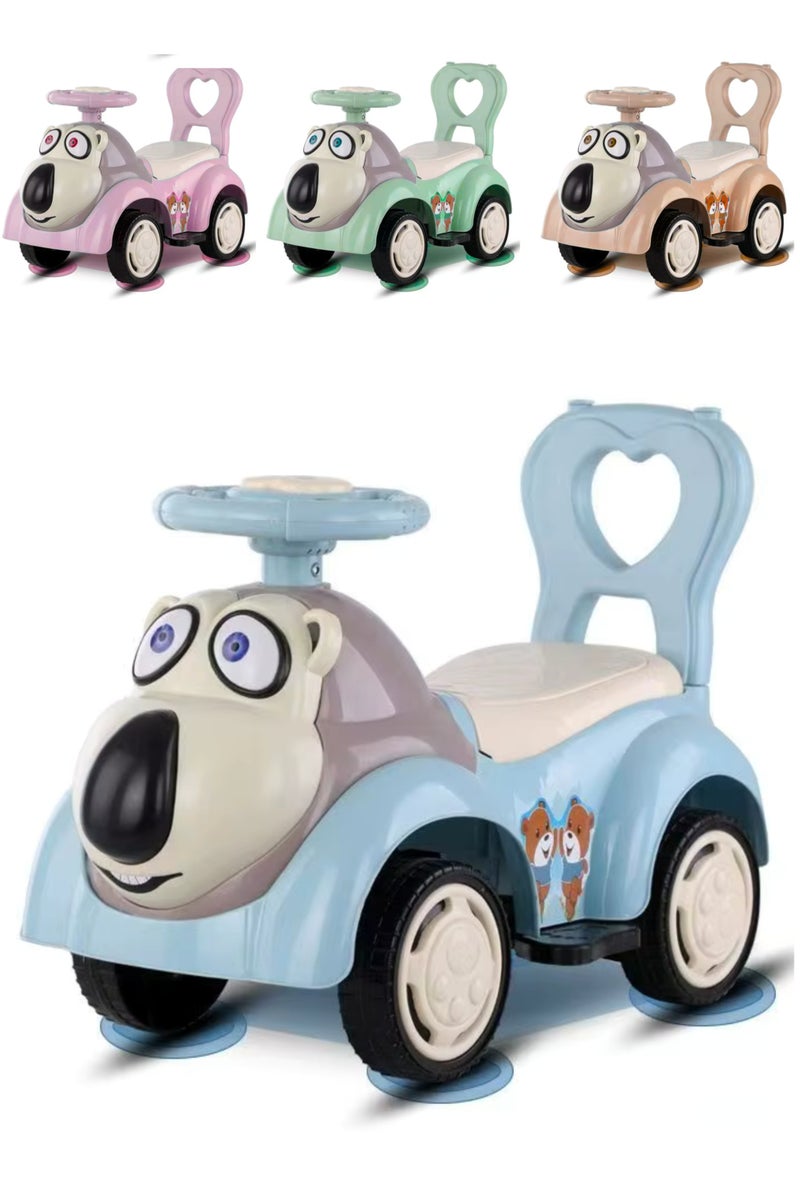 آيباما سيارة أطفال قابلة للركوب، مزودة بزر موسيقى للركوب | سيارات دفع، ألعاب أطفال | سيارات للأطفال الصغار من عمر سنة إلى 3 سنوات | ألوان متنوعة - Image 1
