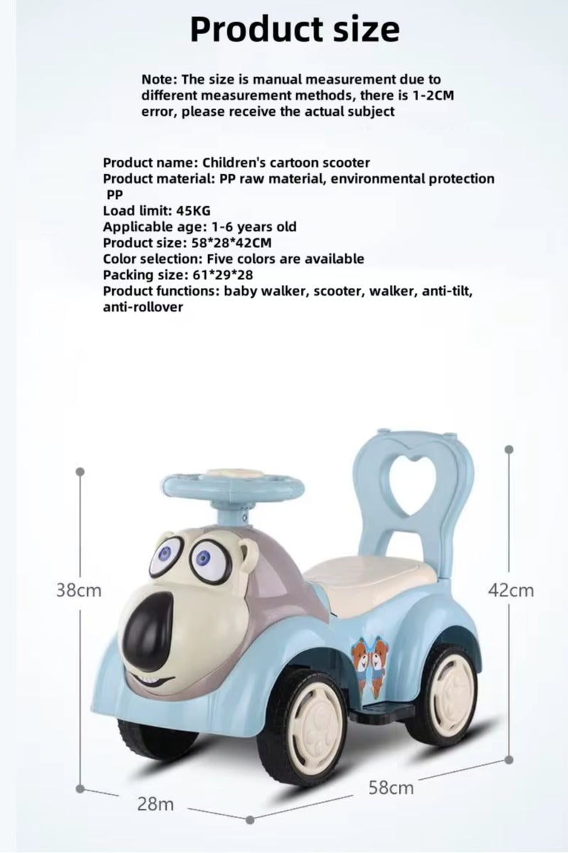 آيباما سيارة أطفال قابلة للركوب، مزودة بزر موسيقى للركوب | سيارات دفع، ألعاب أطفال | سيارات للأطفال الصغار من عمر سنة إلى 3 سنوات | ألوان متنوعة - Image 2