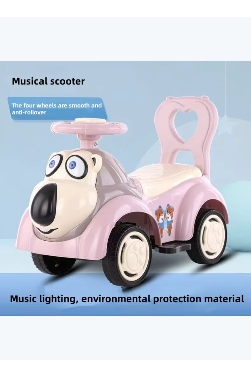 آيباما سيارة أطفال قابلة للركوب، مزودة بزر موسيقى للركوب | سيارات دفع، ألعاب أطفال | سيارات للأطفال الصغار من عمر سنة إلى 3 سنوات | ألوان متنوعة - Image 3