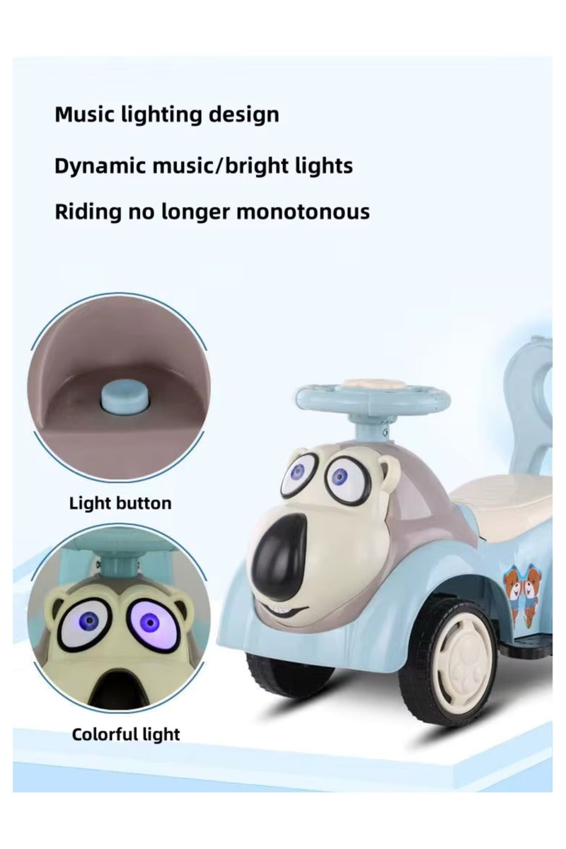 آيباما سيارة أطفال قابلة للركوب، مزودة بزر موسيقى للركوب | سيارات دفع، ألعاب أطفال | سيارات للأطفال الصغار من عمر سنة إلى 3 سنوات | ألوان متنوعة - Image 5