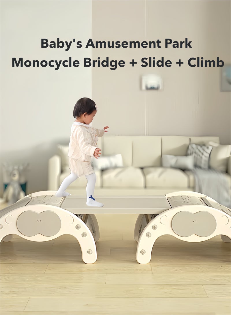 Baby Climbing Frame Indoor Playground with Slide Rocking Chair & Climbing Arch – Multifunctional Slide & Climb Safe Eco-Friendly Material Home Early Education Active Play Toy  - Image 4