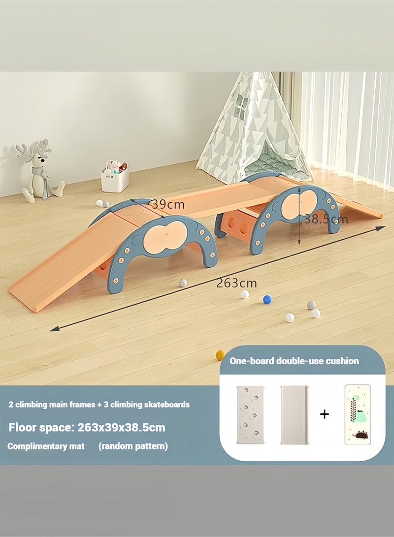 Baby Climbing Frame Indoor Playground with Slide Rocking Chair & Climbing Arch – Multifunctional Slide & Climb Safe Eco-Friendly Material Home Early Education Active Play Toy  - Image 5