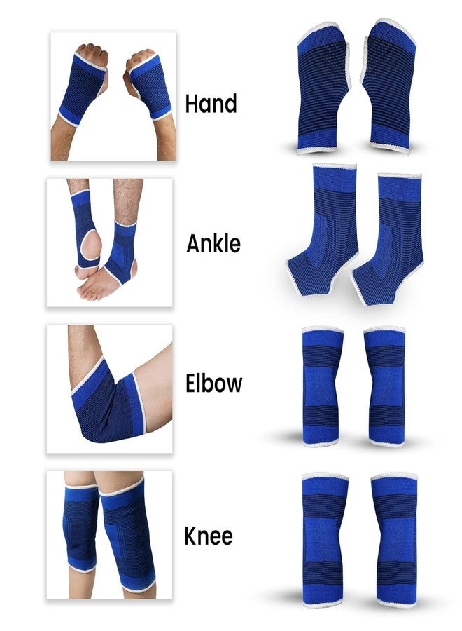 PUTHAK 4pcs Sports Protective Gear Set, Knee/Palm/Ankle/Elbow Guards, For Football, Basketball Training, And More Sports - Image 2
