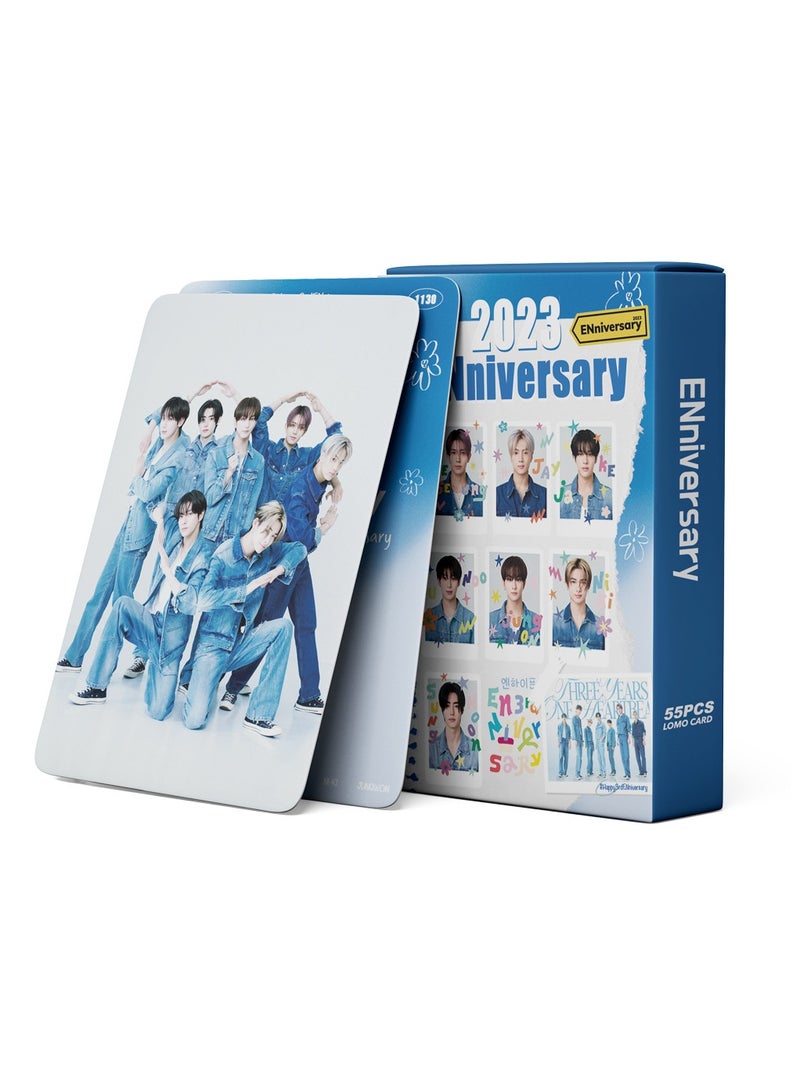 NIBEMINENT 55 Pcs Kpop Enhypen 2023 ENniversary Lomo Cards Card For Fans Collection Gifts - Image 3