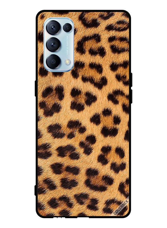 Covernex Protective Case Cover For Oppo Reno5 Pro 5G Leopard Pattern Black & Brown  - Image 1