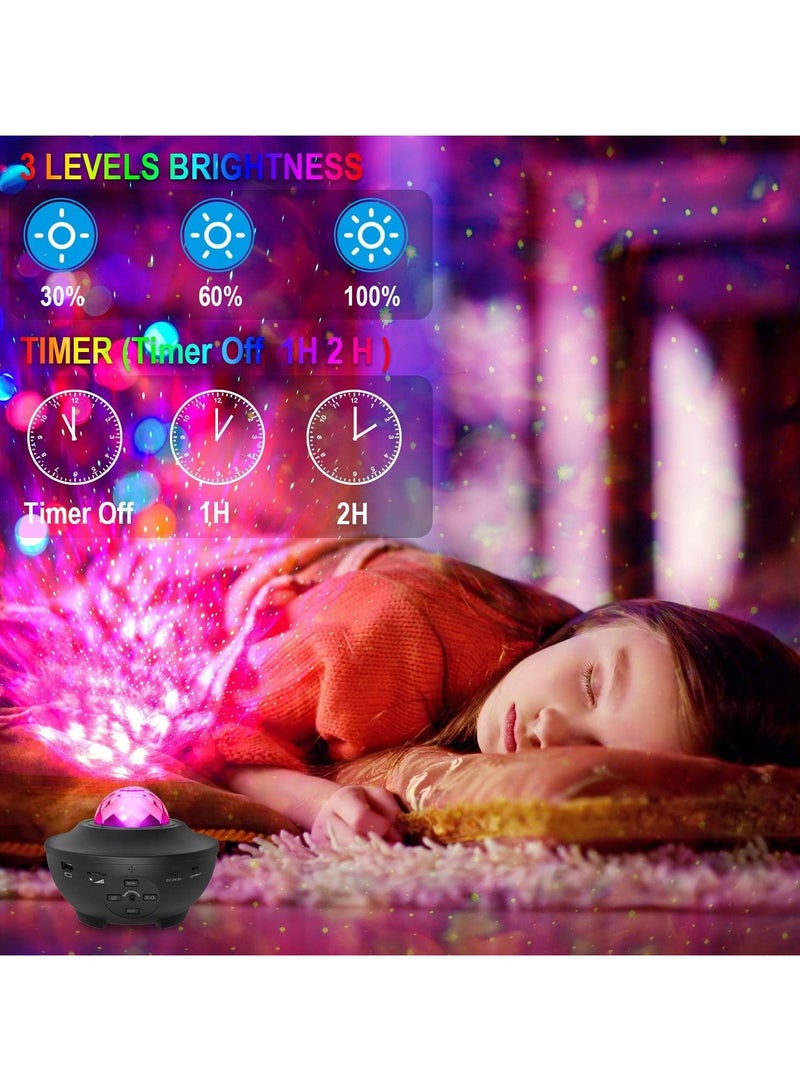 DubaiGallery Star Projector,3 in 1 LED Ceiling Galaxy Light Projector,10 Colors 360°Rotational Dynamic Projections,Built-in Music Speaker for Kids BedroomGame RoomsHome Paty  - Image 3