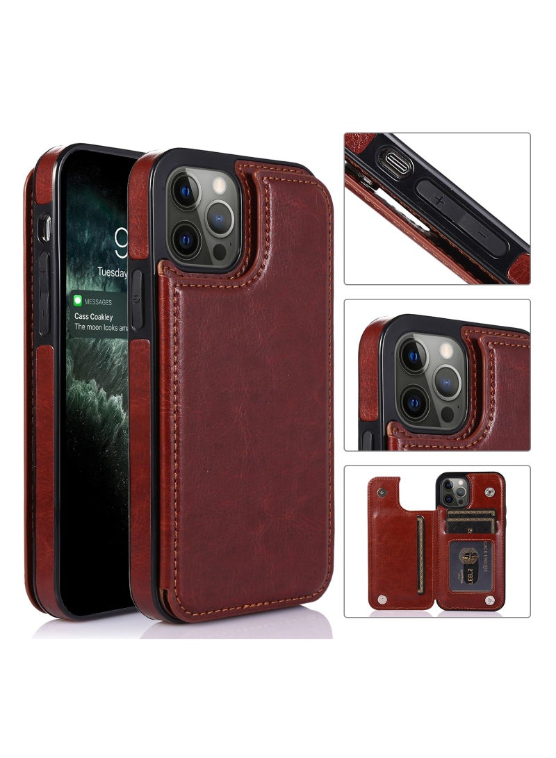 Suteni Leather Protective Back Cover Case Phone Case for iPhone - Image 2