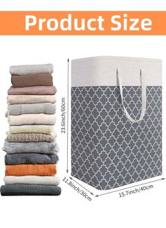 YIM-VIBEHAUS 2 Pack Laundry Basket, Collapsible Laundry Bag with Easy Carry Handles, Freestanding Laundry Hamper for Clothes, Blankets, Cushions  - Image 2