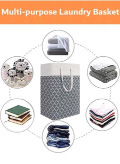 YIM-VIBEHAUS 2 Pack Laundry Basket, Collapsible Laundry Bag with Easy Carry Handles, Freestanding Laundry Hamper for Clothes, Blankets, Cushions  - Image 3