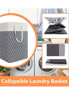 YIM-VIBEHAUS 2 Pack Laundry Basket, Collapsible Laundry Bag with Easy Carry Handles, Freestanding Laundry Hamper for Clothes, Blankets, Cushions  - Image 4