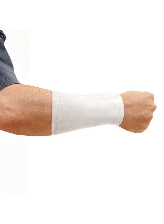 Tat Jacket Tatjacket Tattoo Cover Up Concealer Sleeve, 2-PACK, Forearm coverage (JR White), UPF 50 Protection, Slip Free, for Men & Women (Unisex), WHITE, ONE SIZE - Image 1