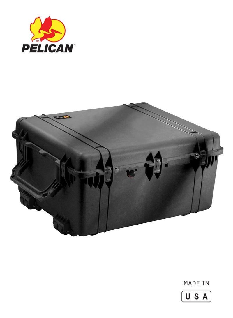 Pelican 1690 Protector Transport Case, No Foam, Black, IP67 Waterproof Wheeled Hard Case - Image 2