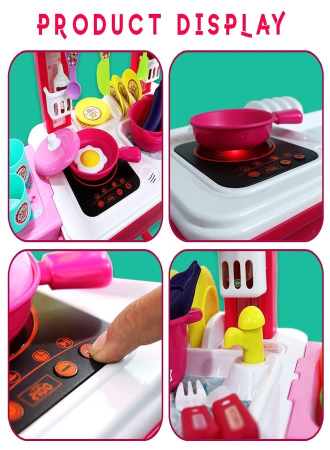 Wembley Kitchen Set for Kids Girl Big Size Cooking Set Toys Trolley - BIS Approved - Made in India - Image 4