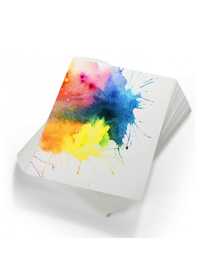 TecUnite - 120 Sheets Cotton Watercolor Paper Cold Press Paper Pack For Students Adults Watercolorist Beginning Artists(9 X 12 Inch,230Gsm) - Image 1