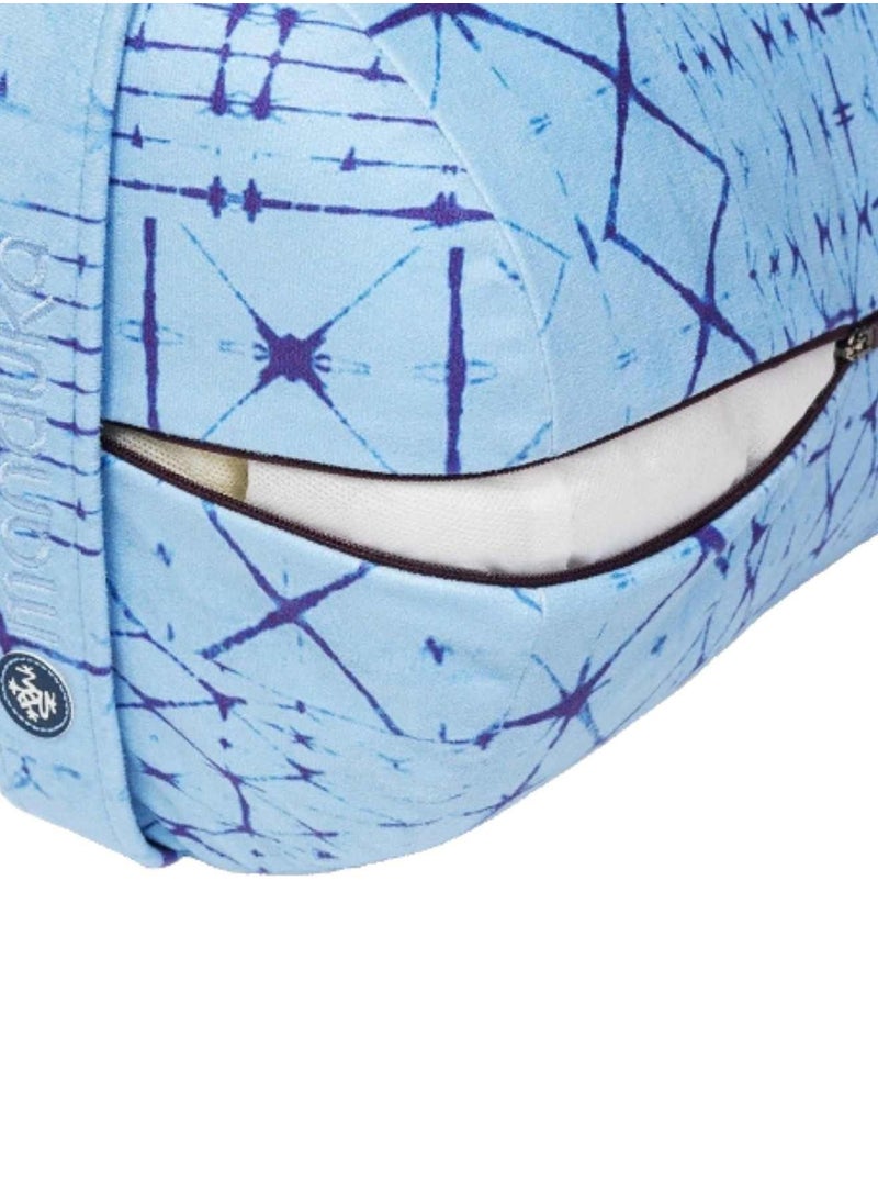 Manduka Enlight Round Bolster Star Dye Clear Blue Standard  - Image 3