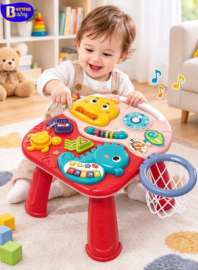 Tiibaby Baby Activity Table, Musical Sensory Toy & Toddler Learning Center, Early Educational Development Toy with Interactive Activities, Learning Gift for Kids Ages 1-3, Boys & Girls - Image 1