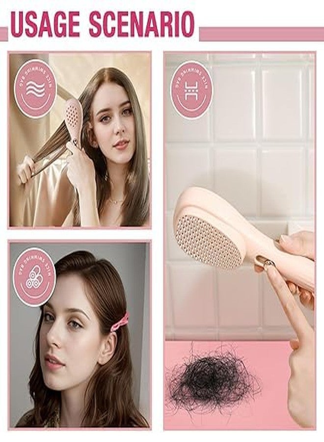 ARUP فرشاة شعر جديدة كبيرة الحجم ذاتية التنظيف من ARUP، مشط 2 في 1، مشط تنظيف بضغطة واحدة، مشط تدليك مضاد للكهرباء الساكنة، مشط شعر فريد (متعدد الألوان) - Image 5