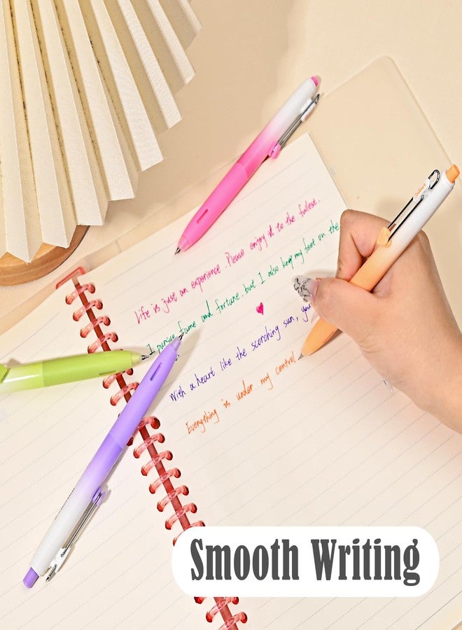 BAYTORY 12Pcs Colored Gel Pens, 0.5mm Fine Point Assorted Pen, Smooth Writing Multicolored Ink Pen, Journaling Note Taking with Comfortable Grip, for Bible Marking (Gradient) - Image 4