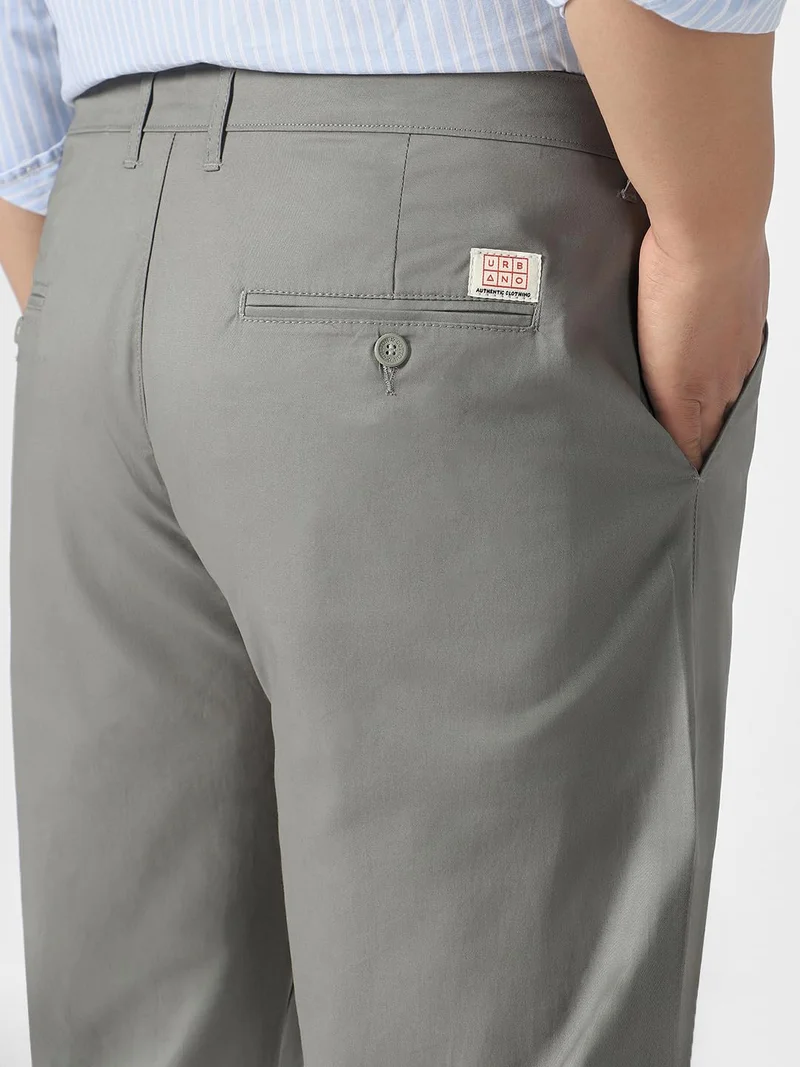 Urbano Fashion  Urbano Plus Men's Light Blue Cotton Regular Fit Casual Chinos Trousers Stretch for Men | Best Price UAE