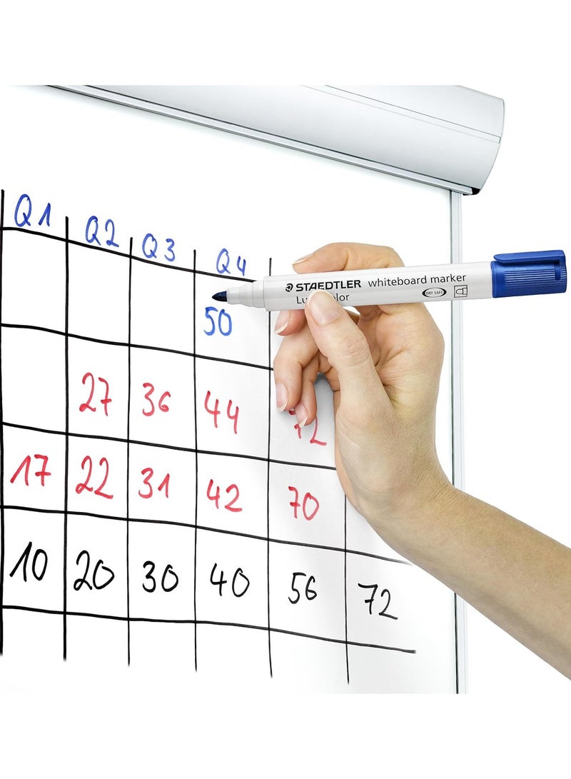 STAEDTLER 10-Piece Lumocolor Dry Erase Whiteboard Marker Bullet Tip Green Ink - Image 4