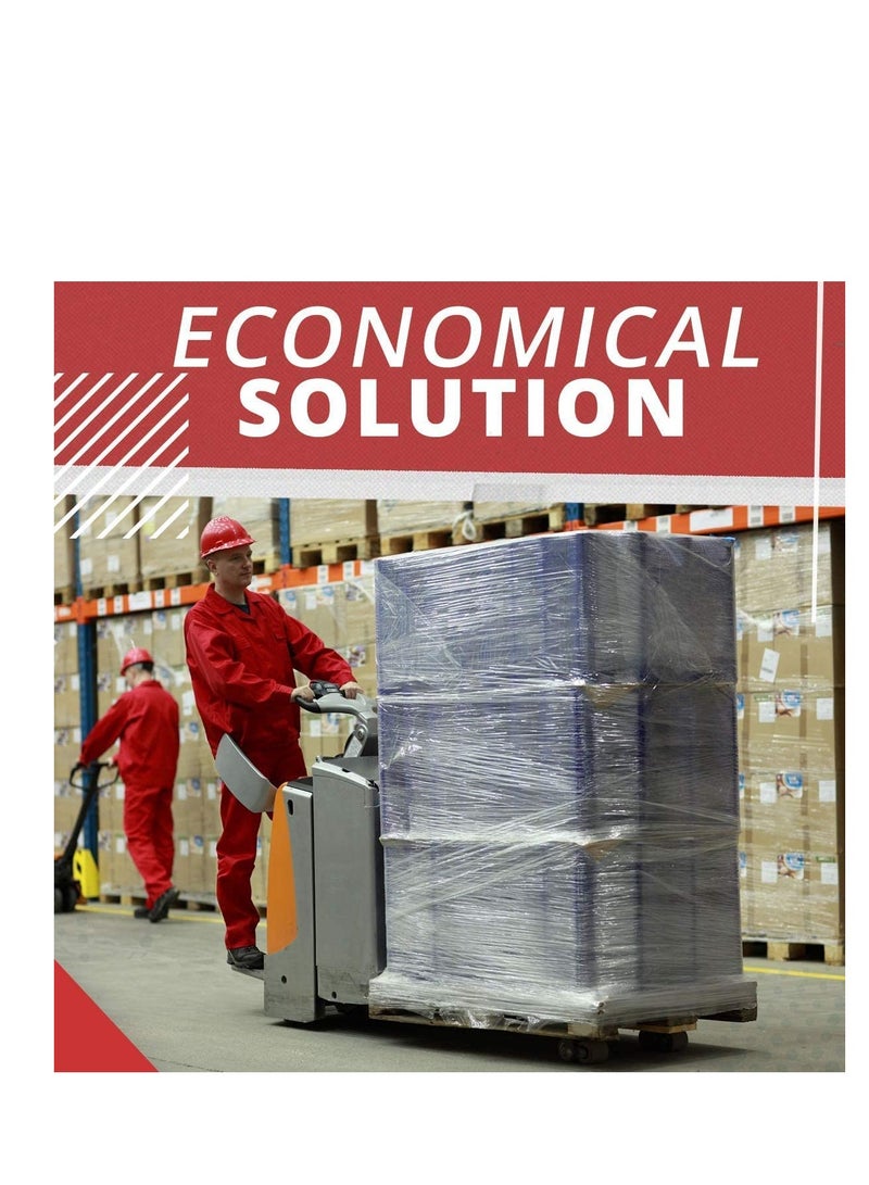 MARKQ [6 لفات] فيلم لاصق شفاف - 500 مم غلاف بلاستيكي ثقيل للتغليف، التعبئة، النقل والتغليف - غلاف لاصق - Image 4