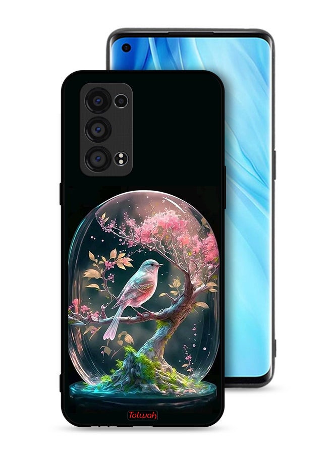 Tolwak Oppo Reno6 Pro Plus 5G Protective Case Cover Bird In Jarr - Image 1