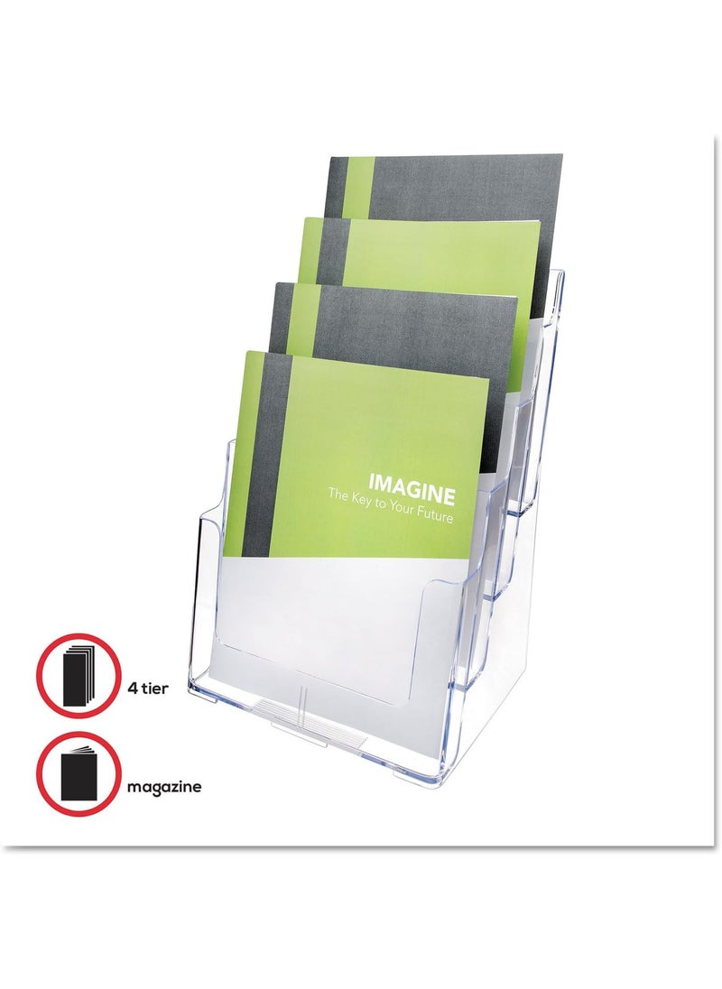 Deflecto Deflecto 77441 Fourtier multicompartment large size docuholder 914x7x1312 clear  - Image 2