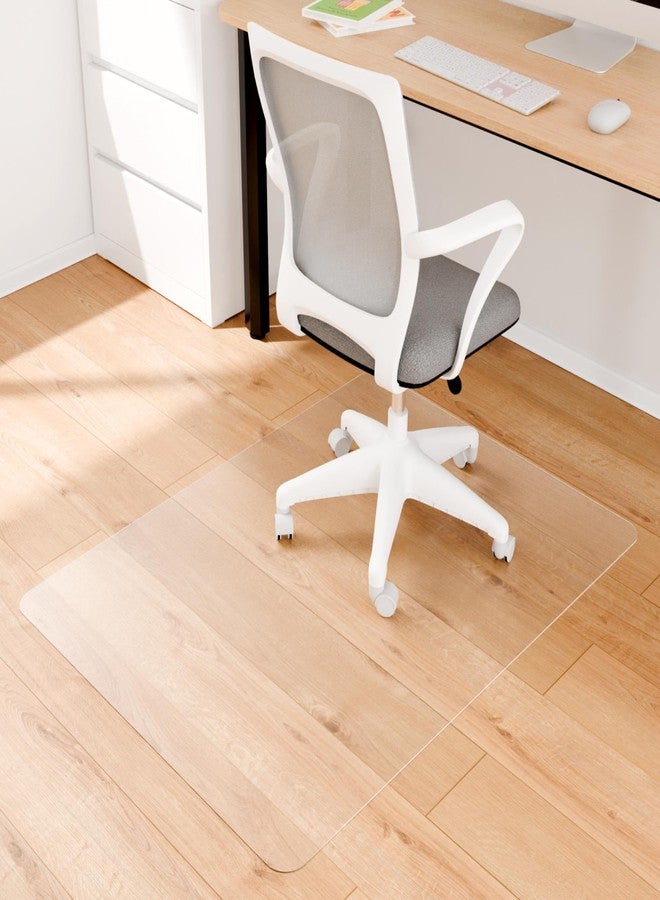Naturei Office Chair Mat for Hard Floors- 48" x 36", Desk Floor Mat for Rolling Chairs, Clear Plastic Chair Mat, Easy Glide, Under Desk Floor Protector for Home and Office Use - Image 2