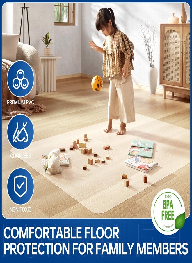 Naturei Office Chair Mat for Hard Floors- 48" x 36", Desk Floor Mat for Rolling Chairs, Clear Plastic Chair Mat, Easy Glide, Under Desk Floor Protector for Home and Office Use - Image 5
