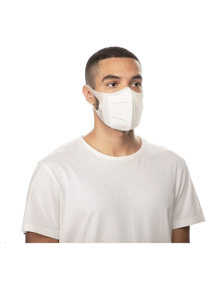 MALPURWALA 3D Protective High Quality Face Mask for Adults (50pcs) (Pure White) - Image 2