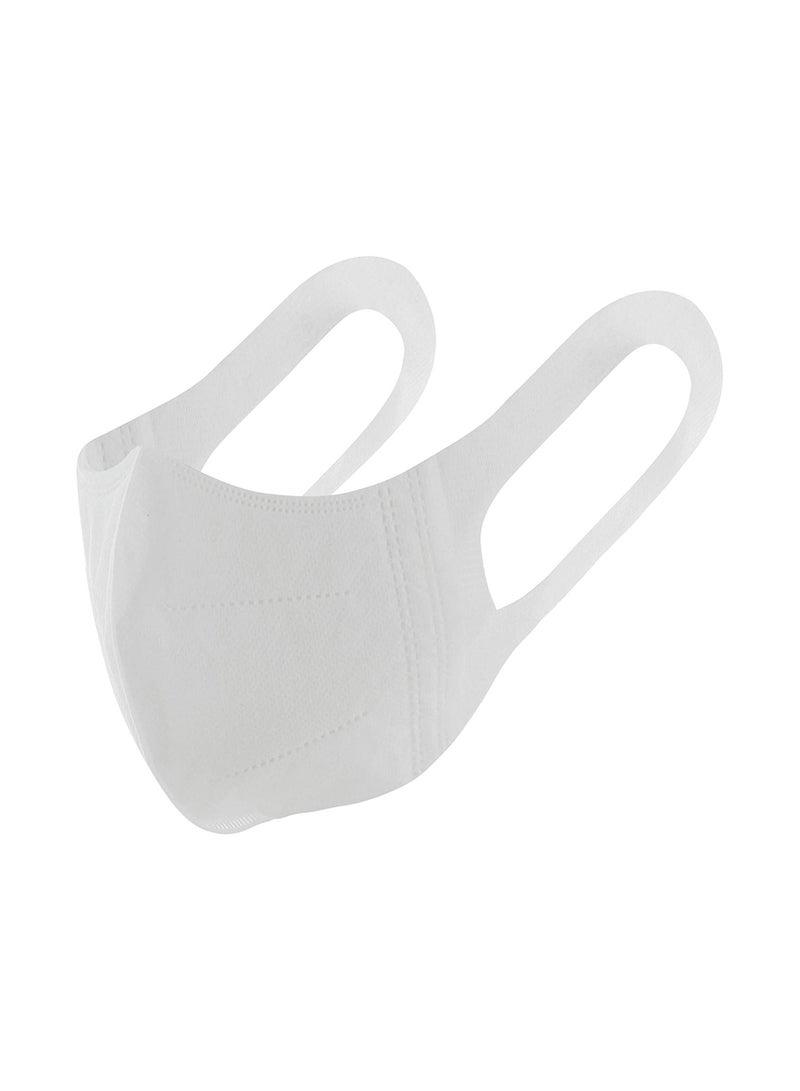 MALPURWALA 3D Protective High Quality Face Mask for Adults (50pcs) (Pure White) - Image 3