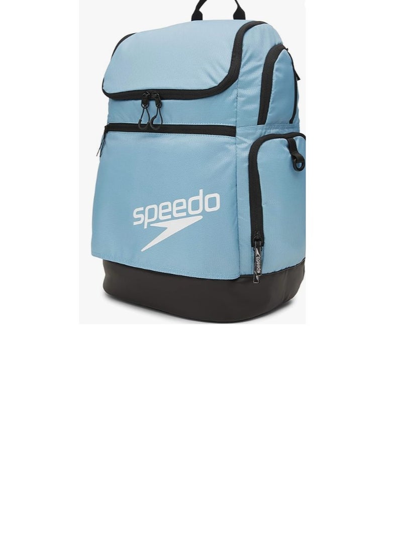 Speedo Large Teamster Backpack 35-Liter – Durable Swim and Sports Bag, Blue Hawaii 2.0, One Size - Image 4