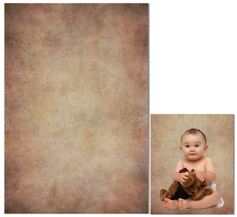 HMTFOTO 5x7ft Brown Rust Abstract Photography Backdrops Mottled Background - Image 1