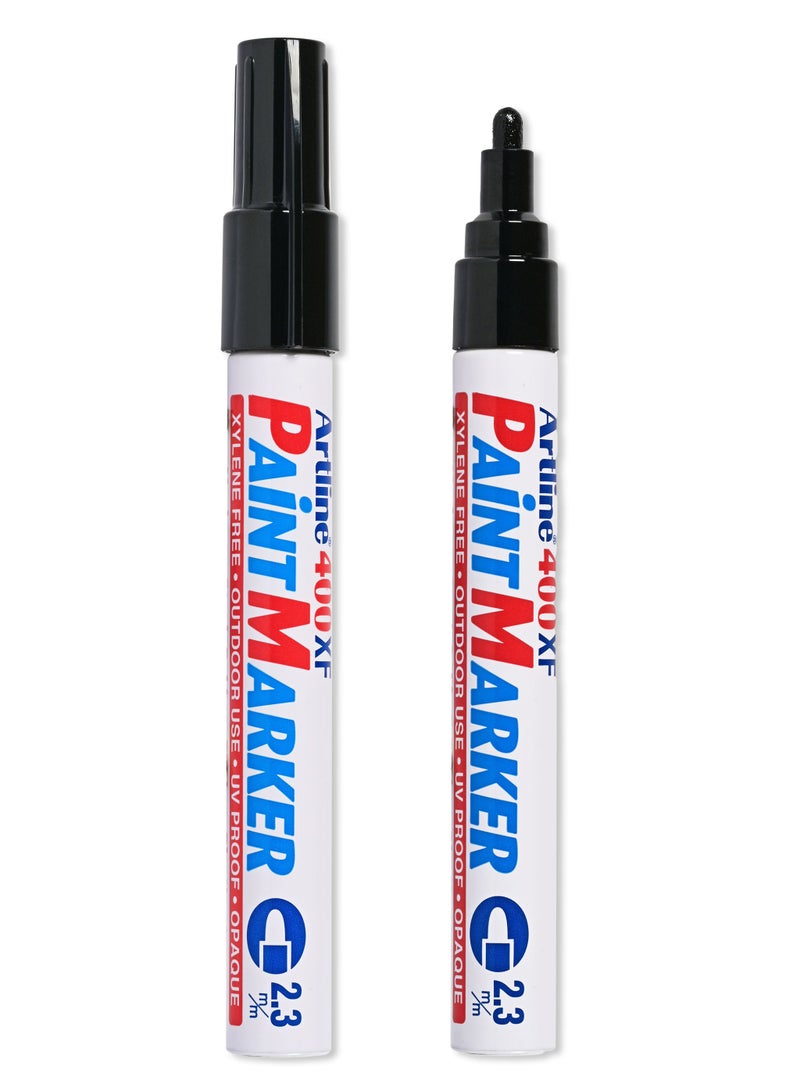 Artline 12 Pieces 400XF Paint Marker, 2.3mm Color:Black - ARMK400XFBK - Image 2
