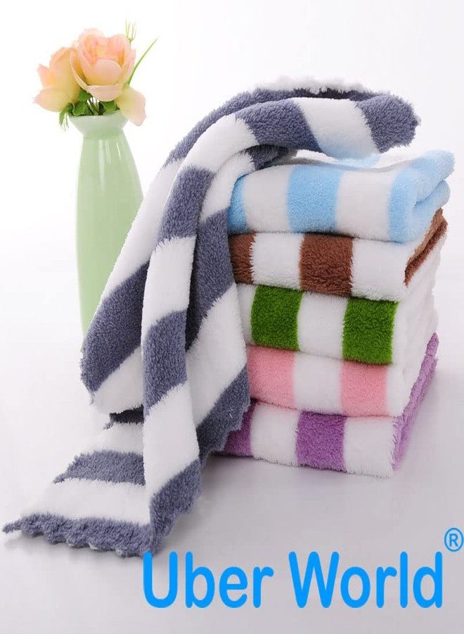 Uber World Feather Soft Face Towels Handkerchiefs for Women, Girls & Kids | Multicolor | Microfiber | Pack of 12 - Image 3