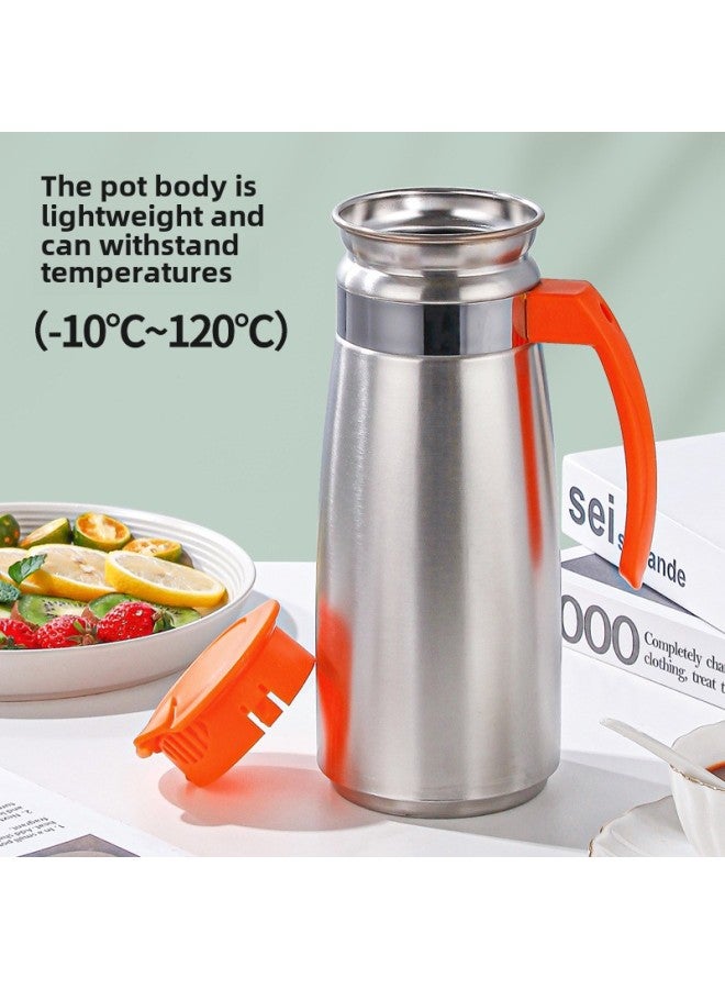 Factory Direct Stainless Steel Cold Kettle 1.3L Cold Kettle Household Juice Boiling Water Beverage Kettle Heat-resistant Teapot-Color:Blue-Capacity:1.3L
