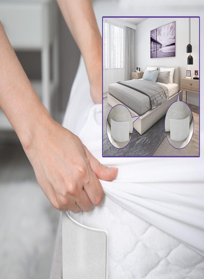 GripNHold Bed Sheet Holder | Discrete Heavy Duty Sheet Holder, 360 Degree Bed Sheet Tightener, Non Slip Corner Sheet Grippers, Tool-Free Bed Sheets Holder | 2 Pack - Image 2